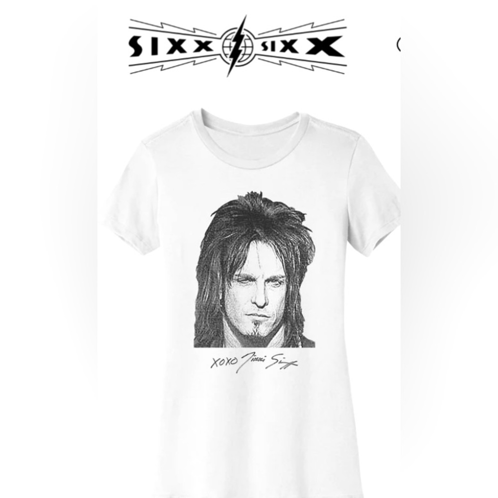 Nikki Sixx MUGSHOT LADIES TEE | Size Medium